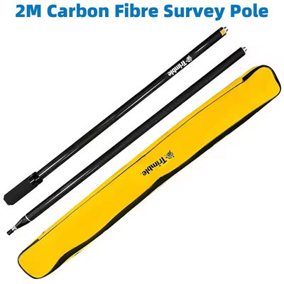Νέοι GPS RTK 2M Καρμπόν Fiber Στύλοι Έρευνας GPS με 2 Τμήματα με Trimble Universal Prism GPS Pole Centering Roc