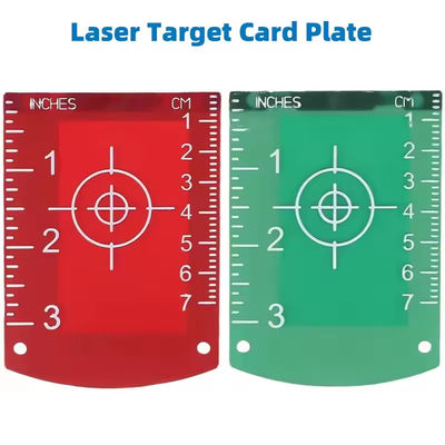 6 PCS Magnetic Inch-cm Leveling Board Target Plate Card για εργαλεία μέτρησης οριζόντιων και κατακόρυφων αποστάσεων με λέιζερ